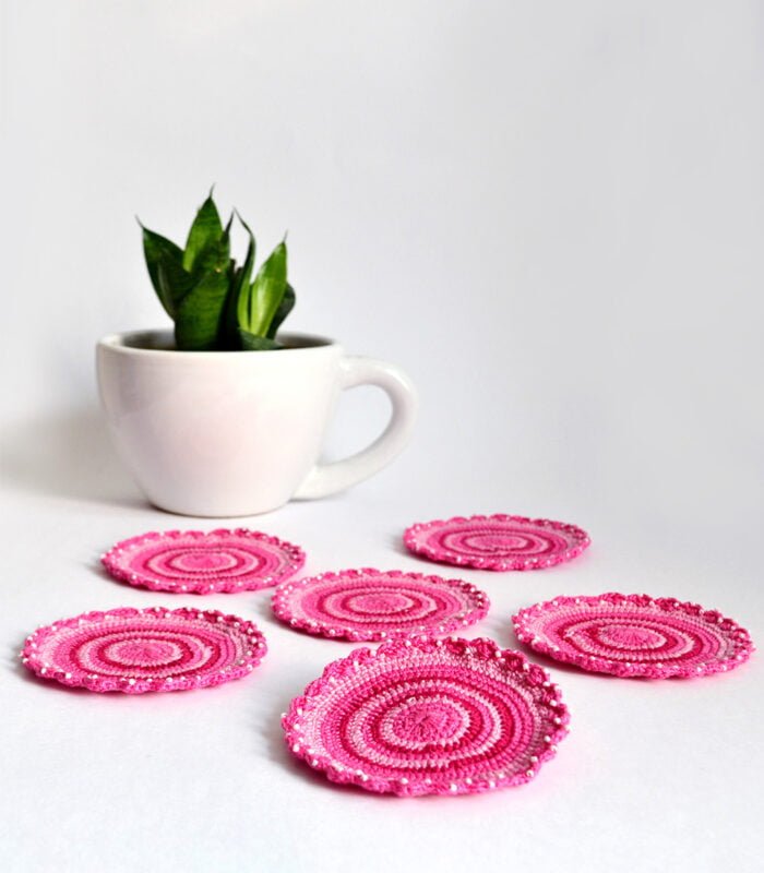 Adhyyan Craftsmanship Handmade Crochet Coaster