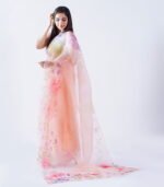 Hand painted Organza saree