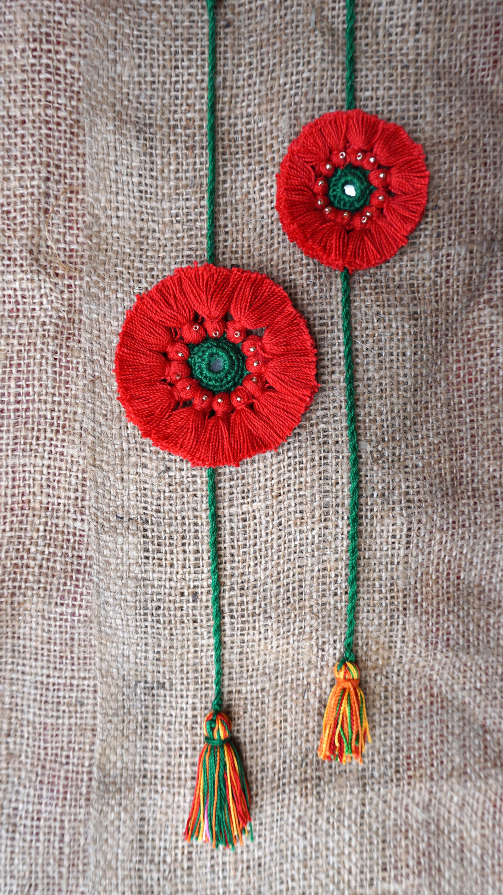 Adhyyan Craftsmanship Handcrafted Crochet Tassel Rakhi
