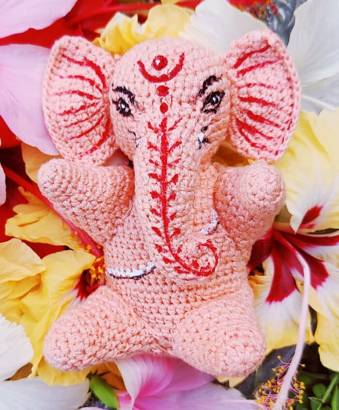 Adhyyan Craftsmanship Handmade Crochet Ganesha Idol