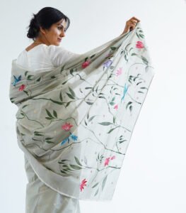 Hand painted saree