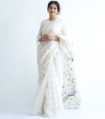 Hand Painted Chanderi saree