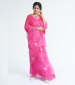 Hand Painted Organza saree