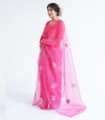 Hand Painted Organza saree