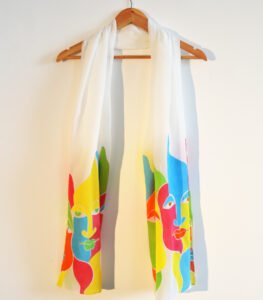 Hand painted scarf