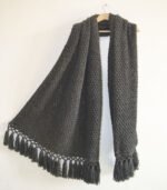 Charcoal Grey Handmade Crochet Shawl