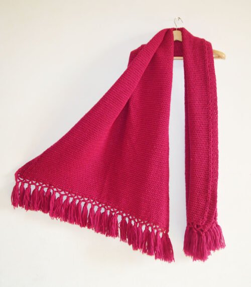 Pink Handmade Crochet Shawl