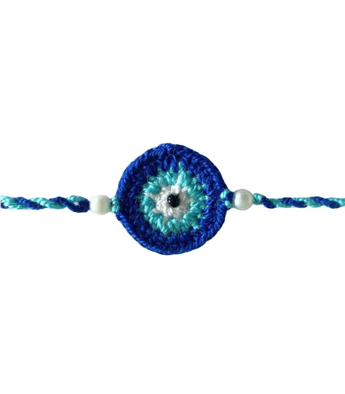 Evil eye crochet rakhi