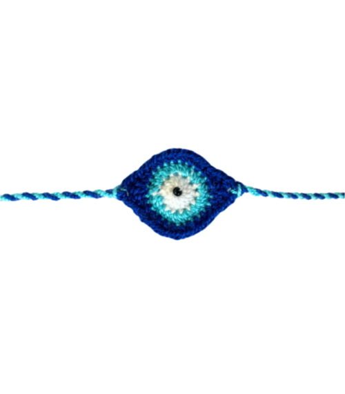 Evil eye crochet rakhi