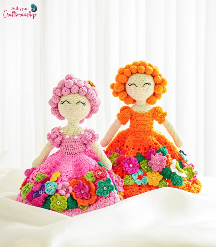 Crochet Doll With Floral Dress