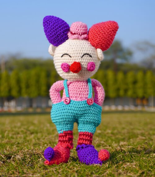 Purely Handmade Crochet Colorful Joker Toy