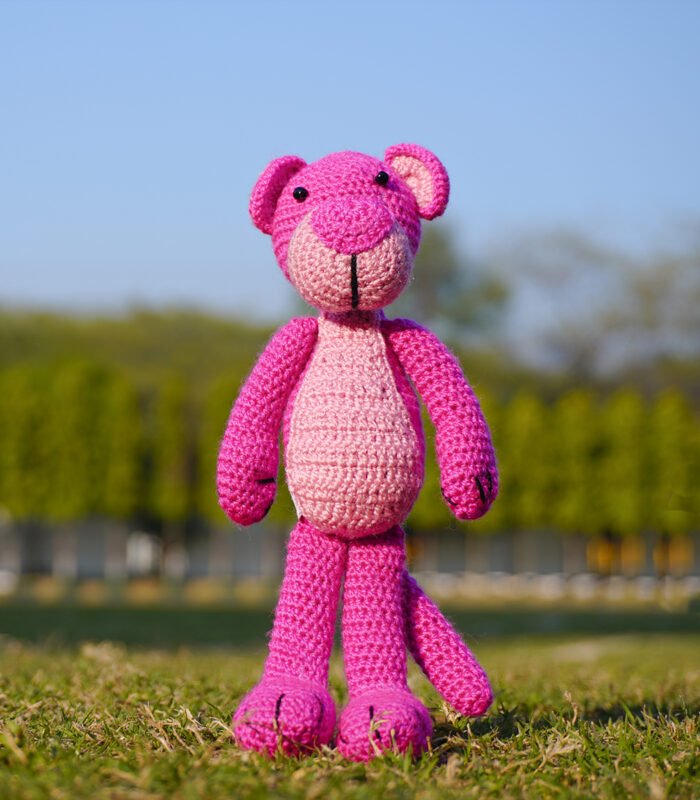 Purely Handmade Crochet Pink Panther Toy