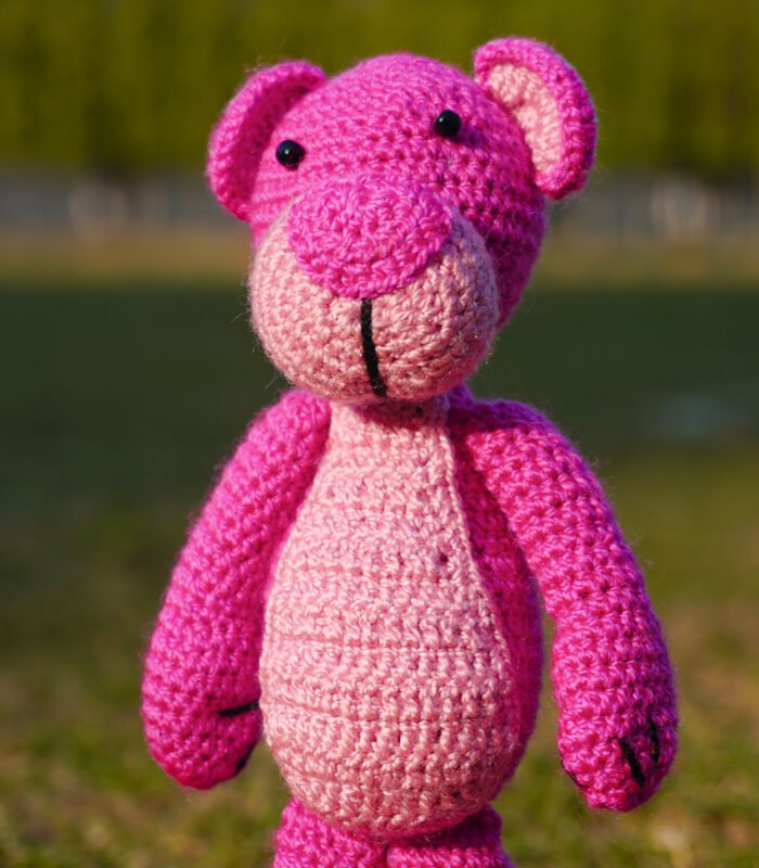 Purely Handmade Crochet Pink Panther Toy