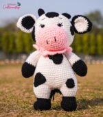 Handmade Crochet Cow Toy