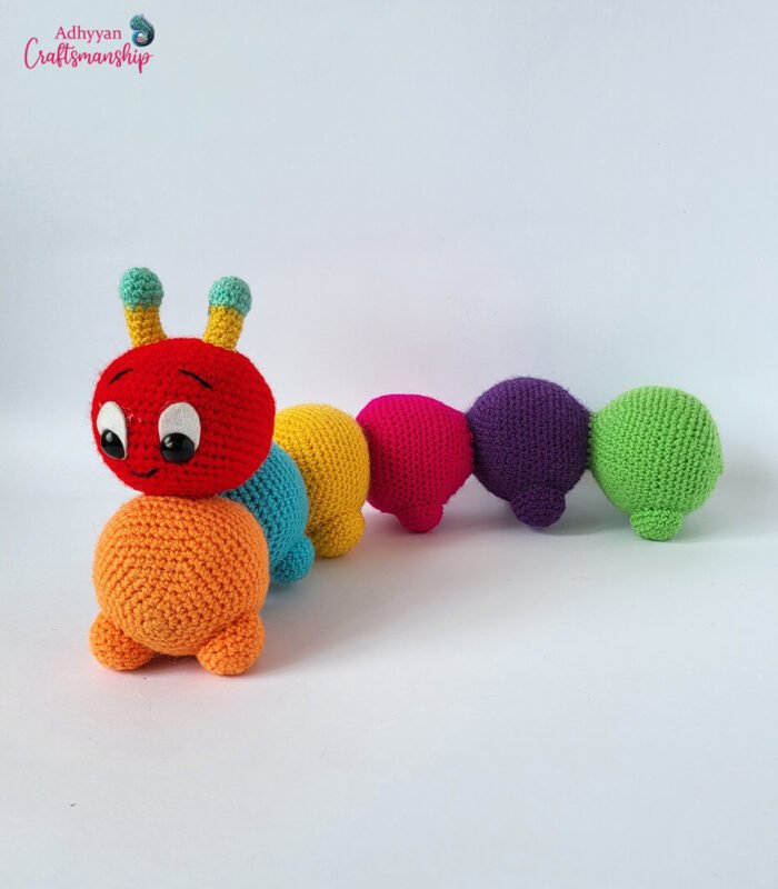 Handmade Crochet Caterpillar Toy